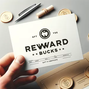 Reward Bucks Certificate - Earned for Referrals and Testimonials
